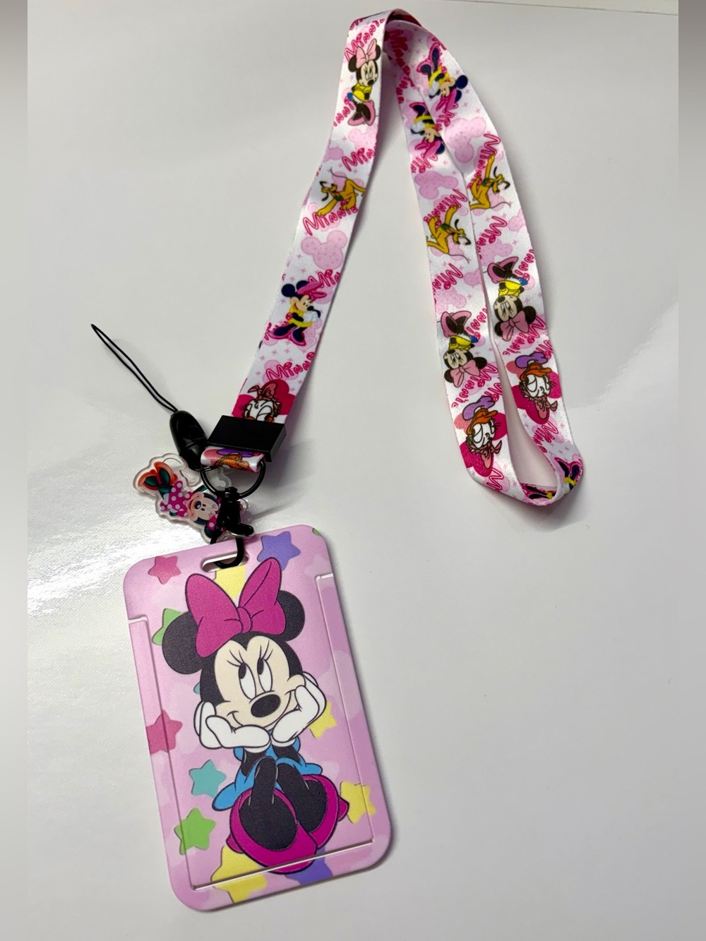 Minnie Mouse Pink Lanyard Card Holder
